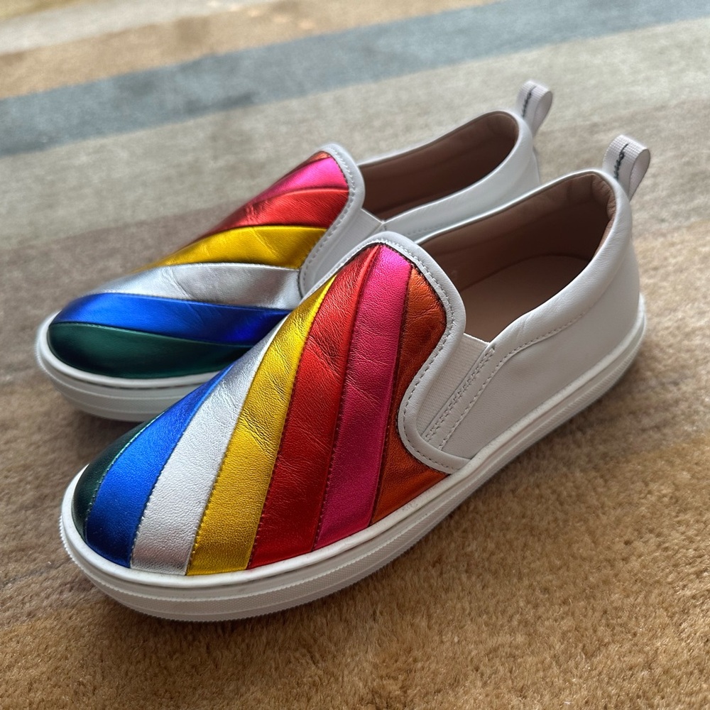 Salvatore Ferragamo white rainbow women’s sneakers